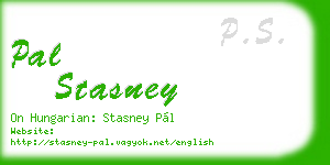 pal stasney business card