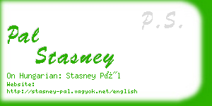 pal stasney business card